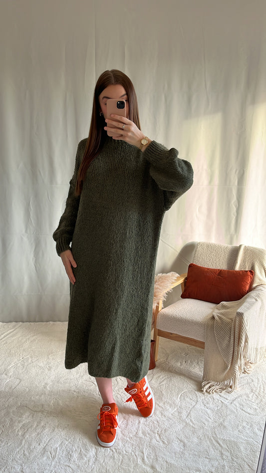 robe en laine kaki