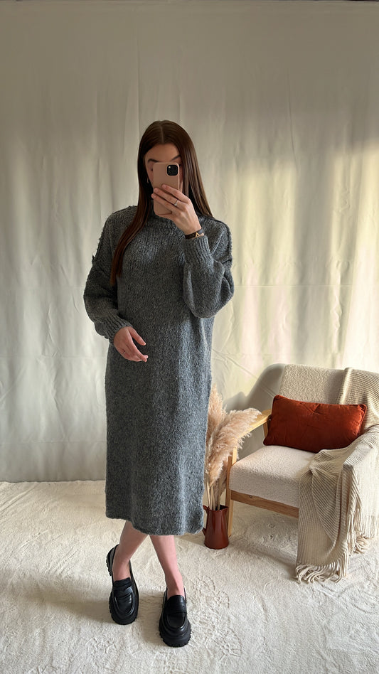 robe en laine grise