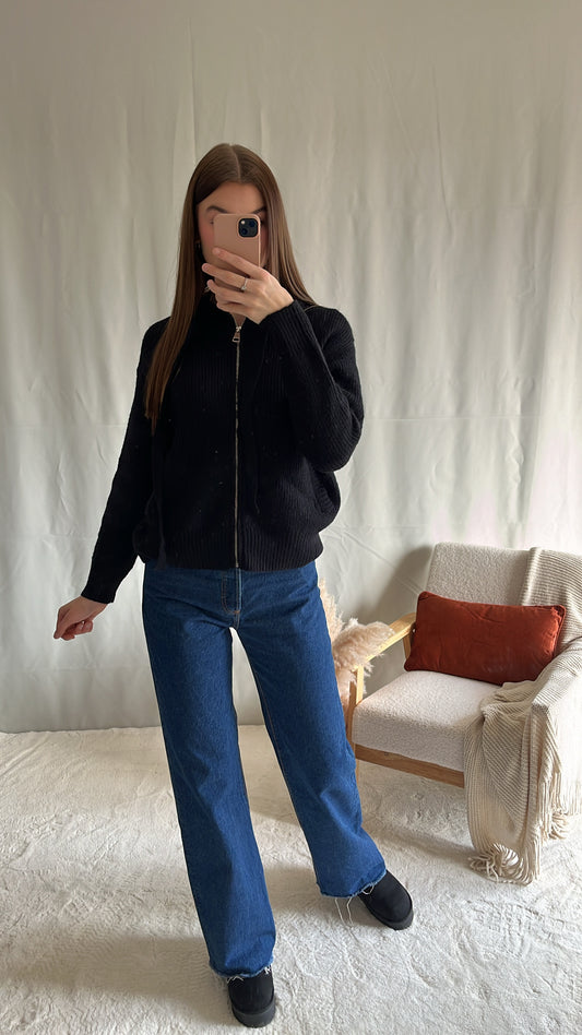pull en laine noir
